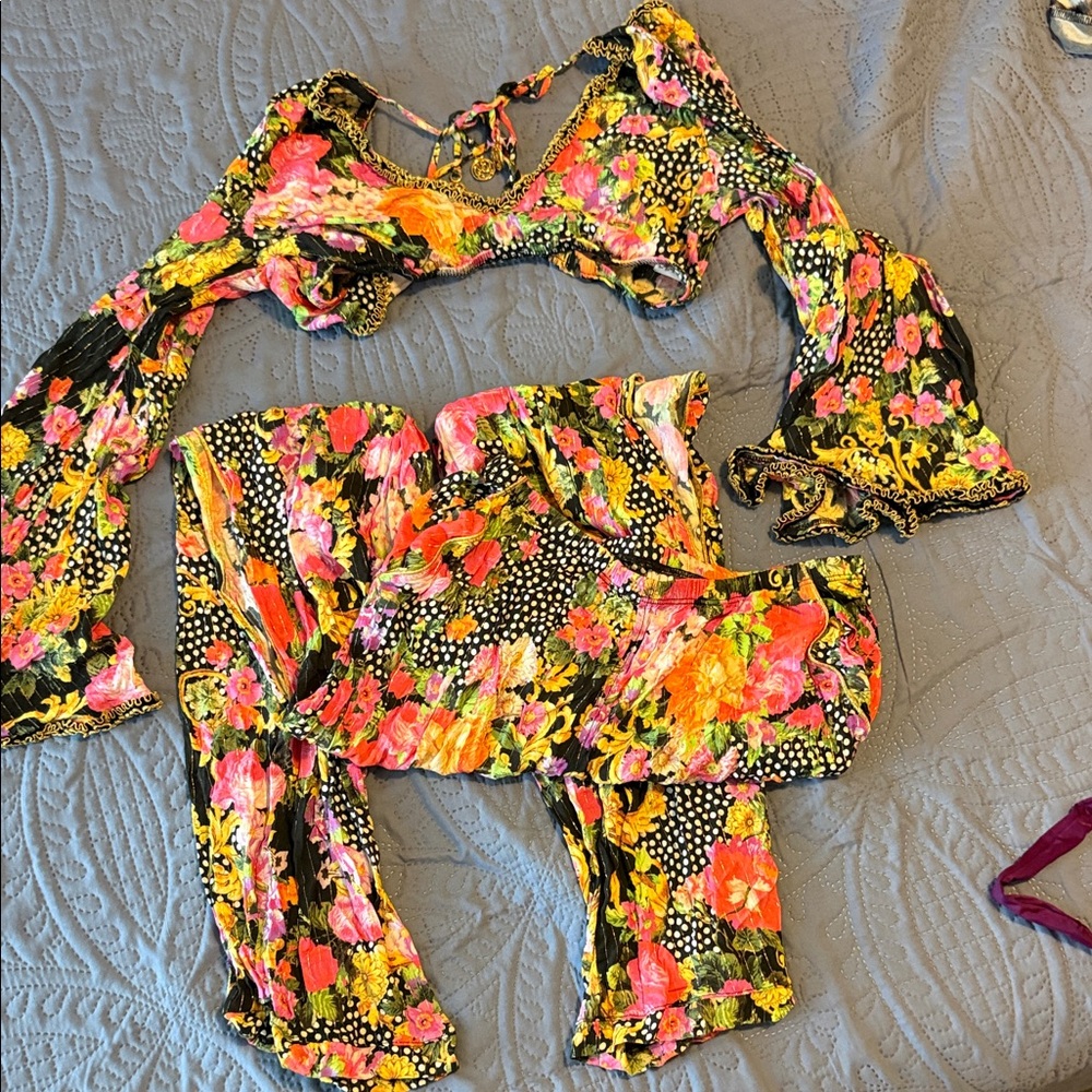 Luli Fama Multicolor Floral Swim Coverup